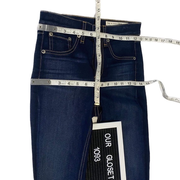 Rag & Bone High-rise Skinny Jeans. Bedford Wash. 24X30 - Picture 7 of 8